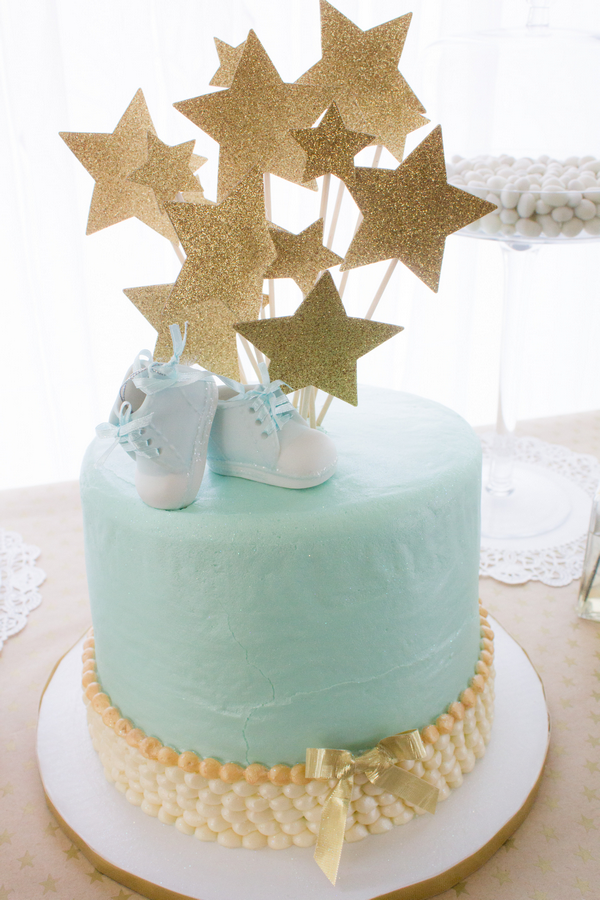 11 Photos of Baby Shower Cakes With Gold