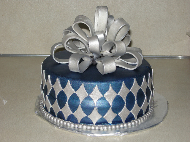 Blue and Silver Birthday Cakes