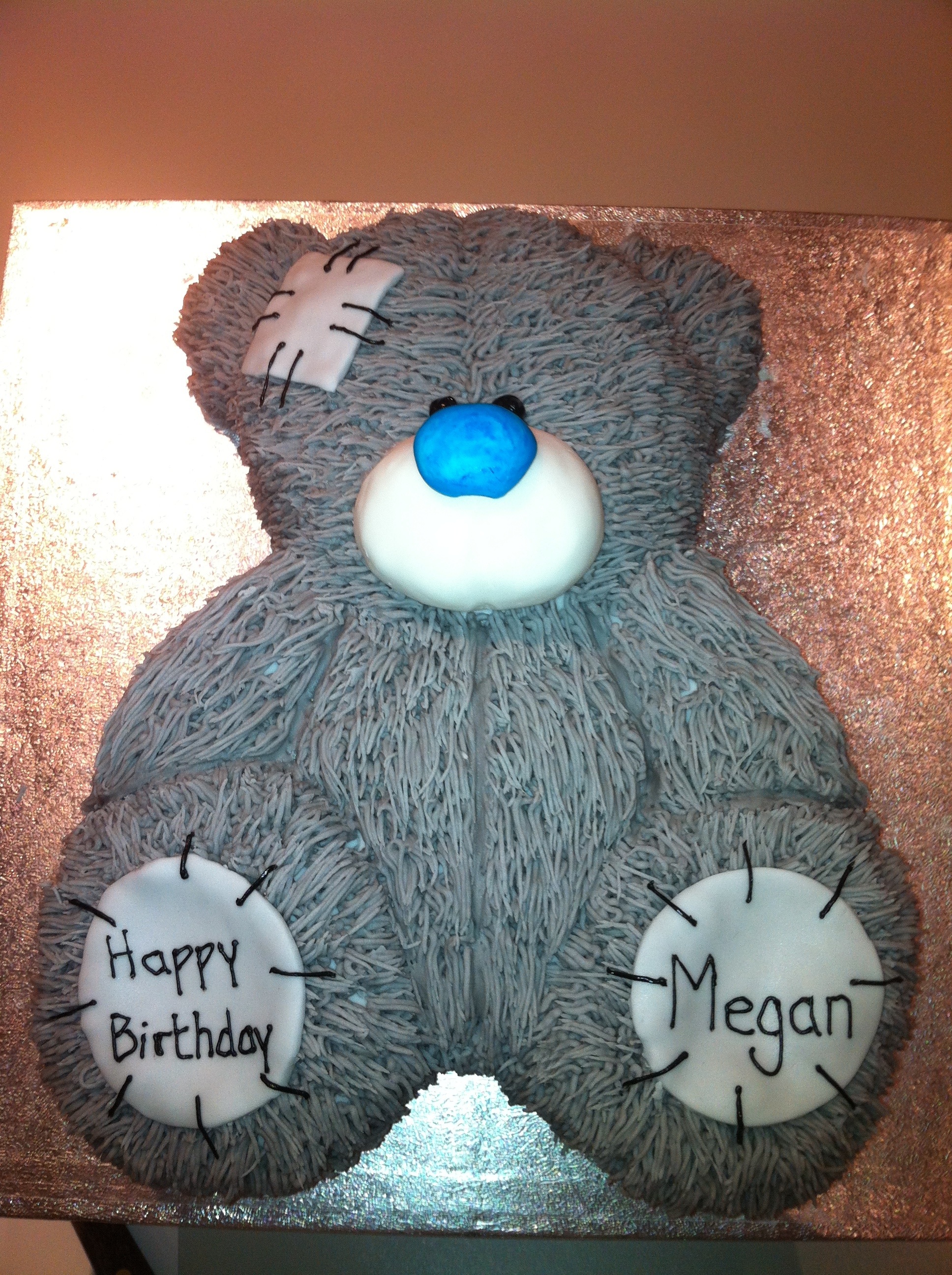 Blue Nose Bear Cake