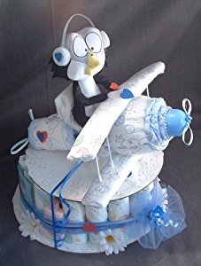 Boy Baby Shower Diaper Cake Airplane