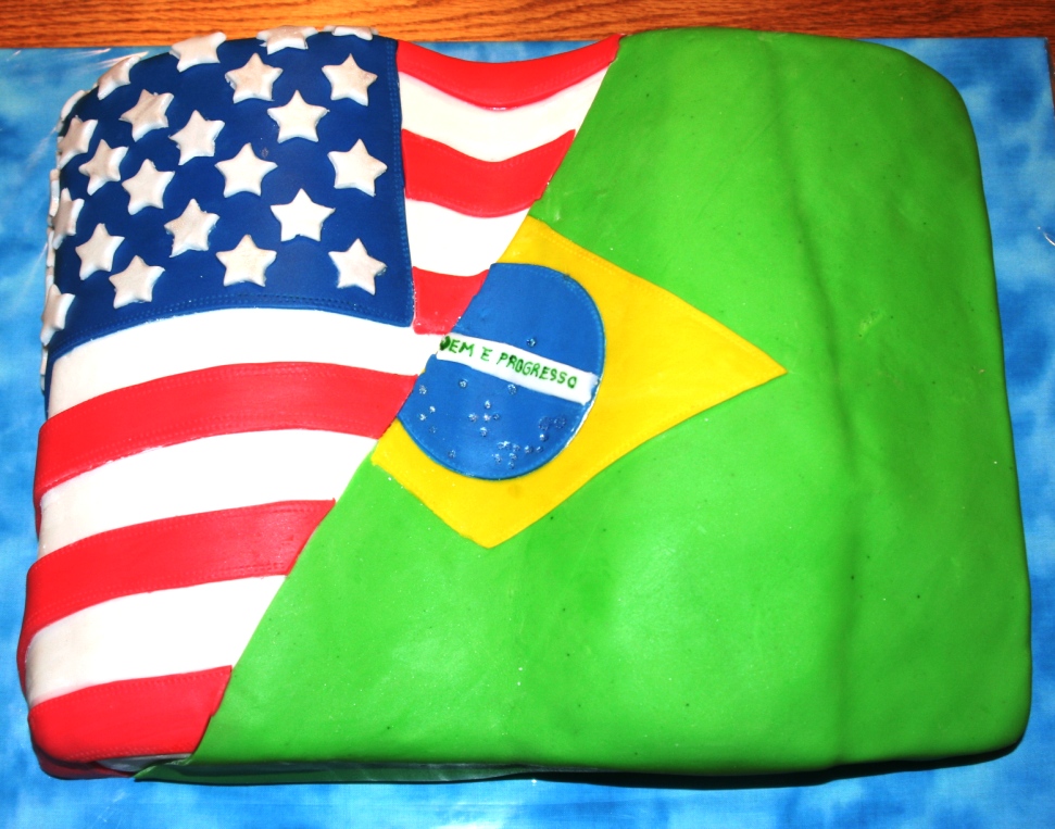 Brazilian American Flag Cakes