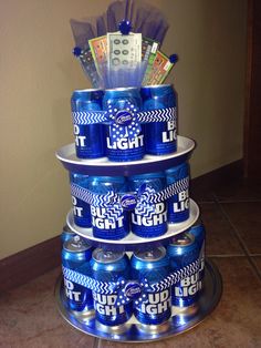 Bud Light Beer Can Cake