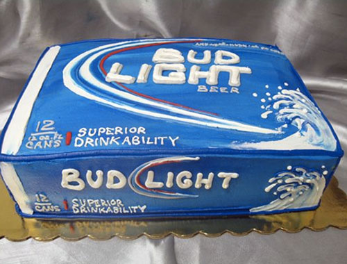 Bud Light Birthday Cake