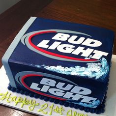 Bud Light Birthday Cake