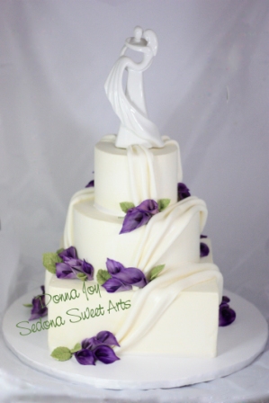 Buttercream Wedding Cake with Calla Lilies