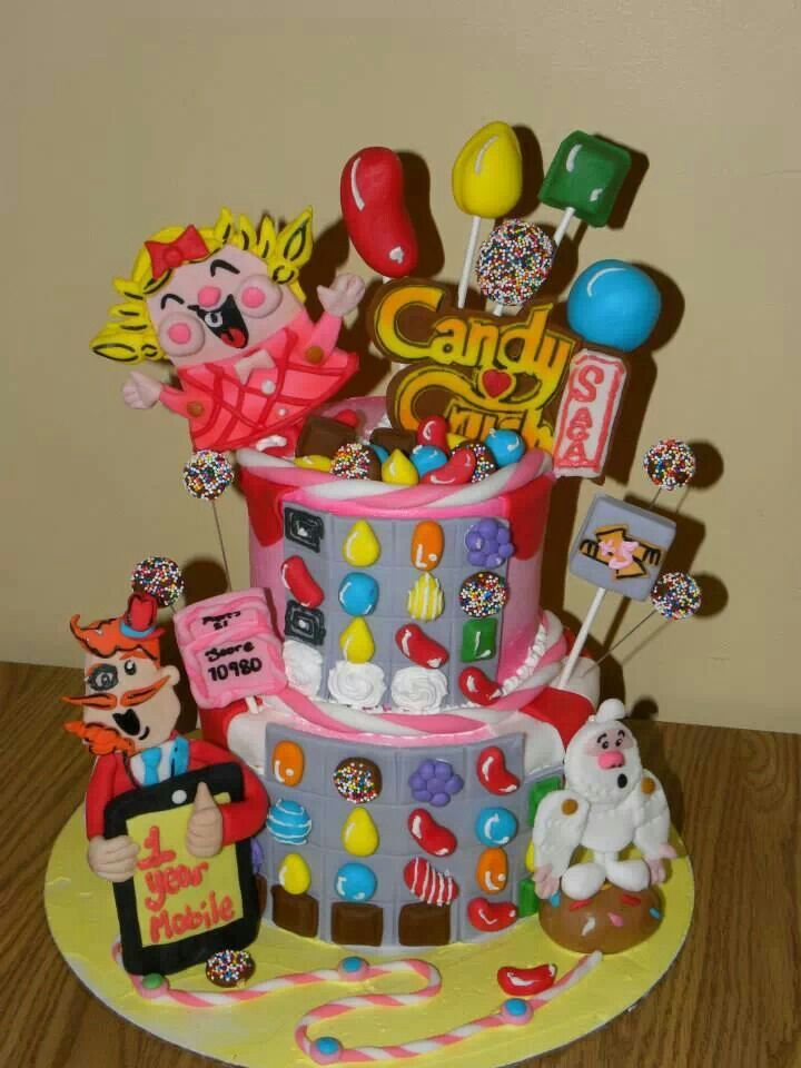 Candy Crush Birthday Cake