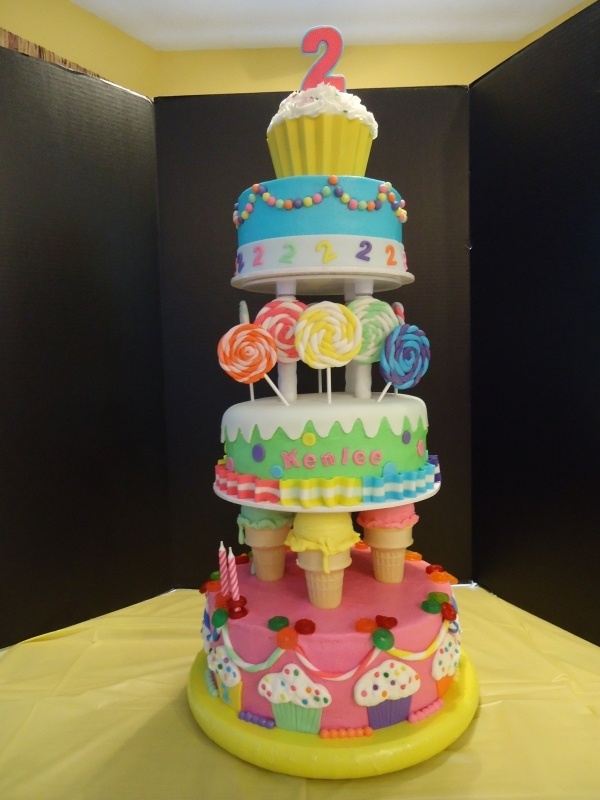 Candy Land Cake and Cupcakes