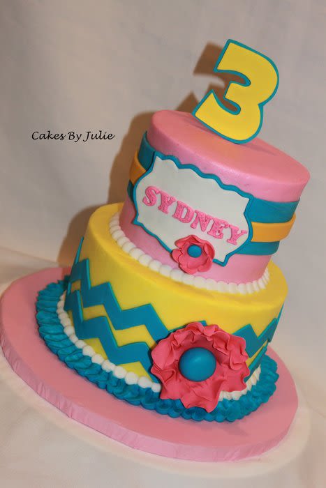 Chevron Birthday Cake