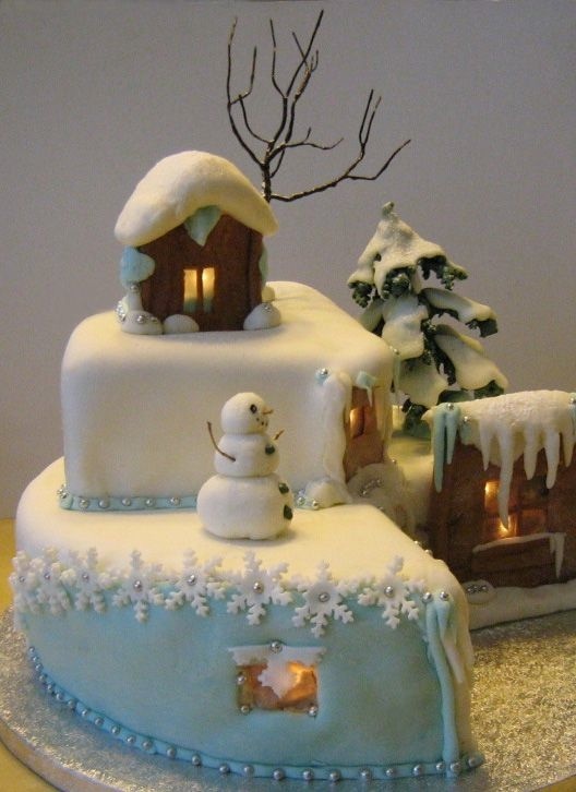 Christmas Gingerbread House Cake