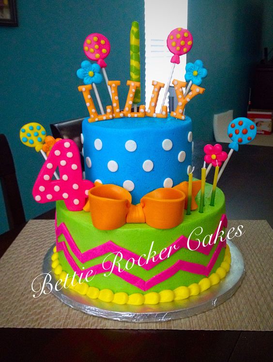 Colorful Birthday Cakes for Girls