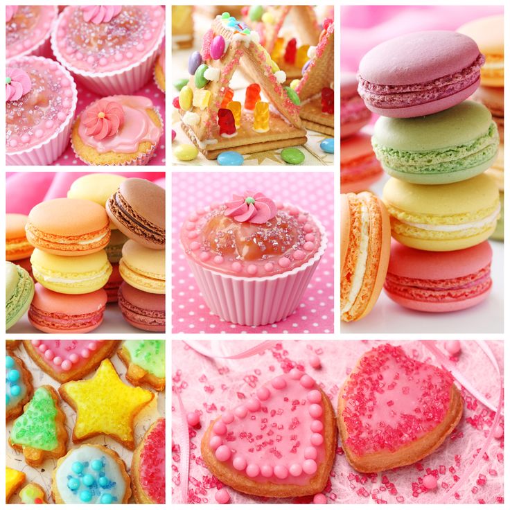 Colorful Cake and Cupcakes