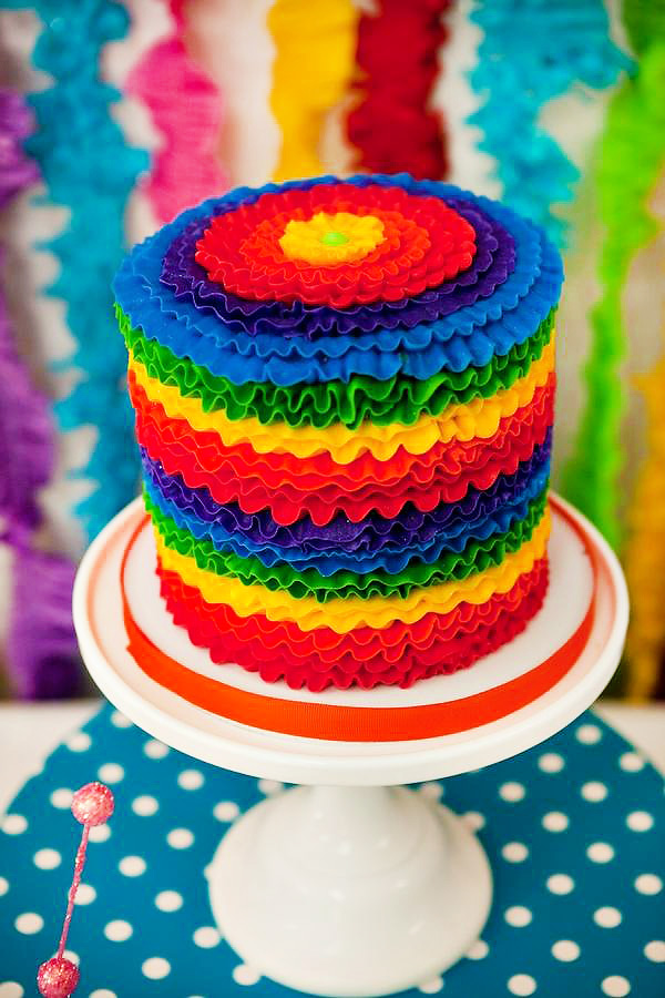 Cool Rainbow Birthday Cake