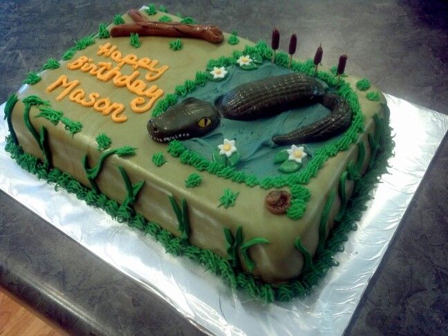 Crocodile Alligator Birthday Cake