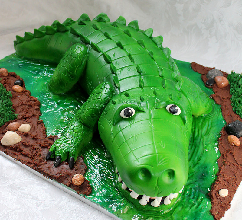 Crocodile Alligator Birthday Cake