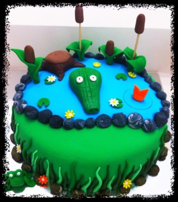 Crocodile Alligator Birthday Cake