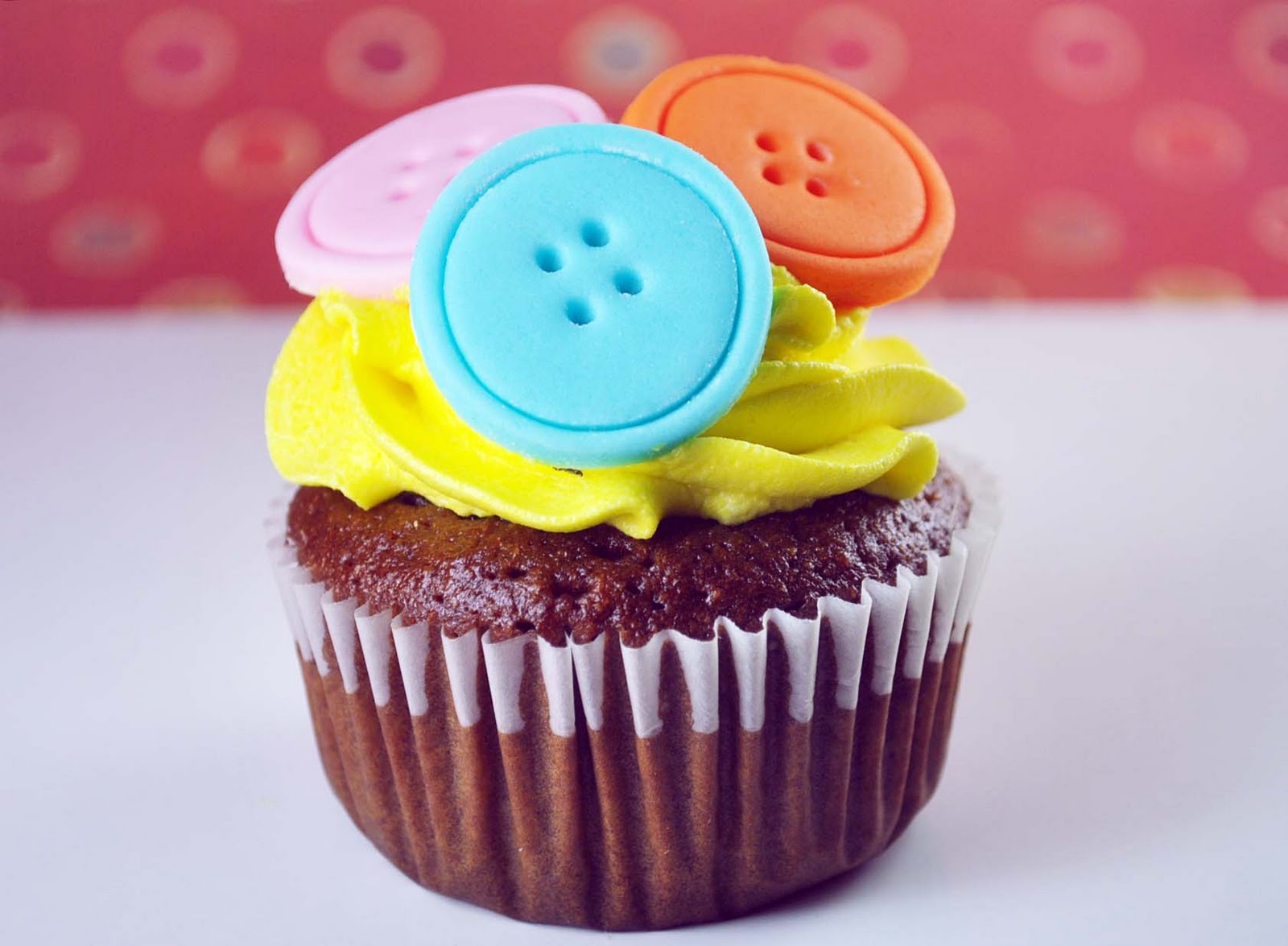 Cute as a Button Cupcake Toppers