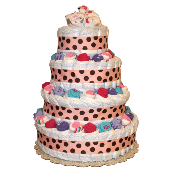 Cute Baby Girl Diaper Cake