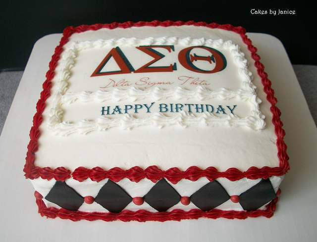 Delta Sigma Theta Happy Birthday Cake