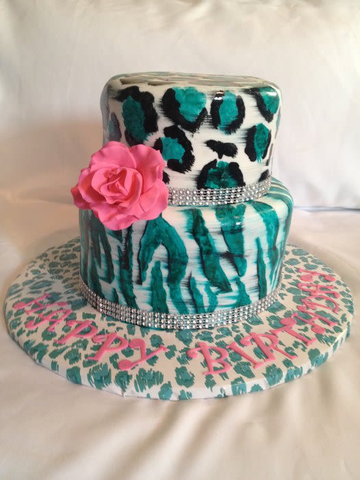 Diva Zebra Print Birthday Cakes