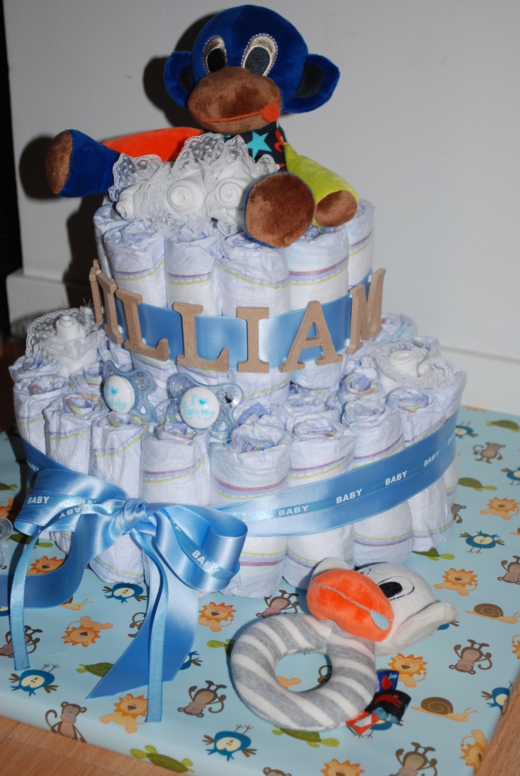 DIY Baby Shower Diaper Cake