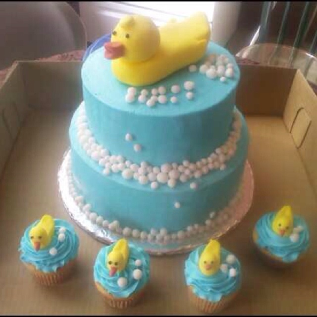 Duck Baby Shower Cake