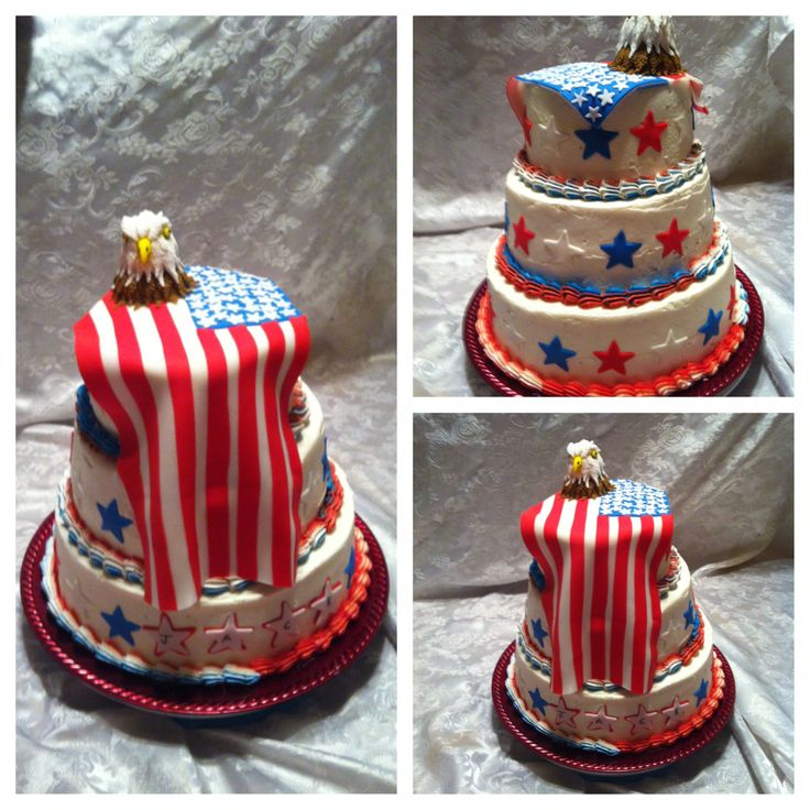 Eagle American Flag Cake