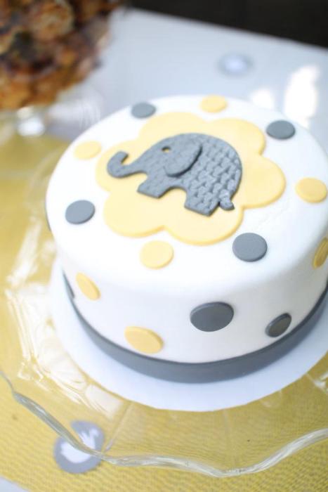 Elephant Baby Shower Cake