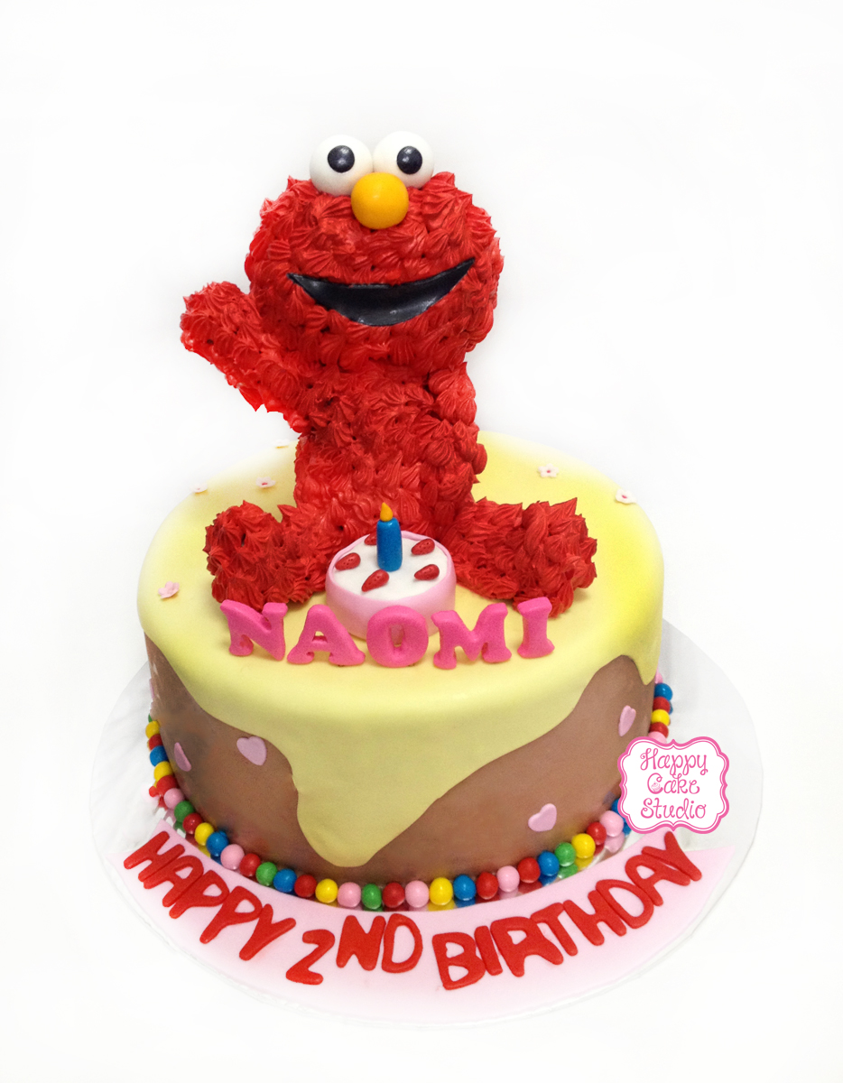 Elmo Happy 2nd Birthday Cake