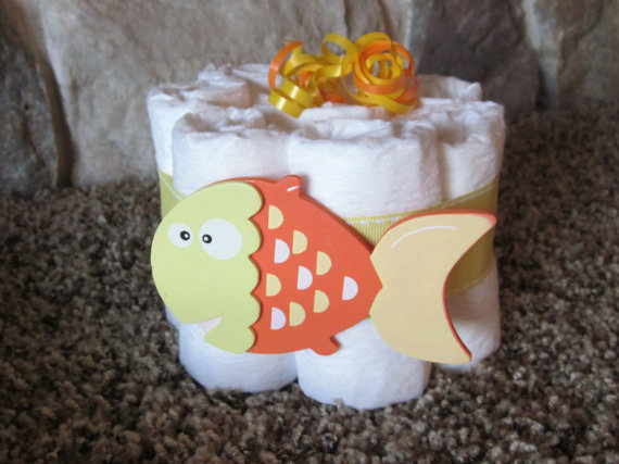 Fishing Baby Shower Diaper Cakes