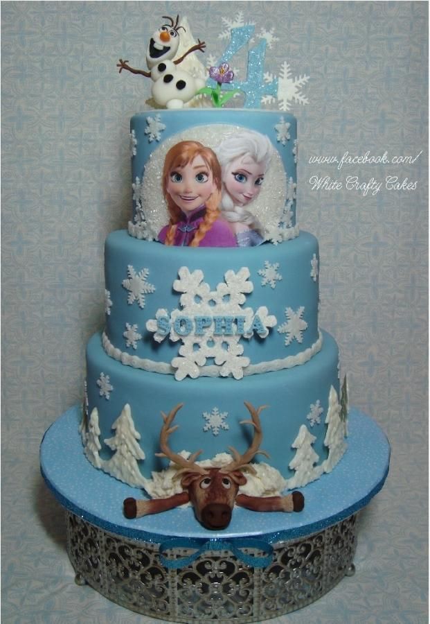 Frozen Themed Birthday Cake