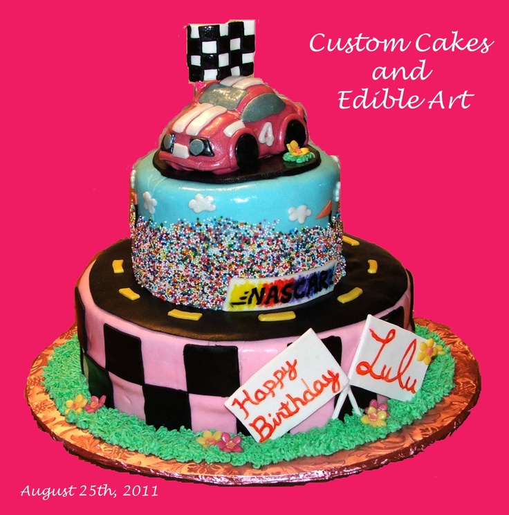 9 Photos of Girls Cars Bithday Cakes