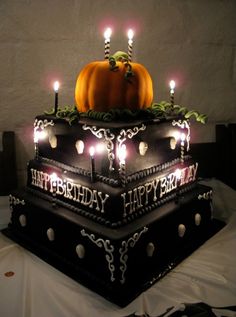 8 Photos of Halloween Birthday Cakes For Men