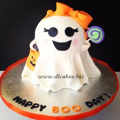 Halloween Ghost Baby Shower Cake