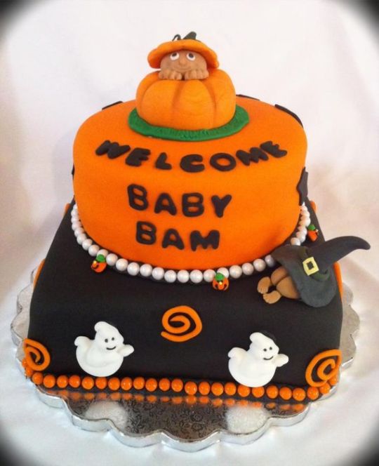 Halloween Themed Baby Shower Cake