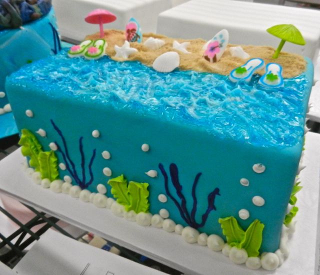 Happy Birthday Beach Cake