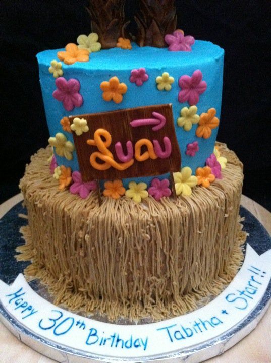 Hawaiian Luau Birthday Cake