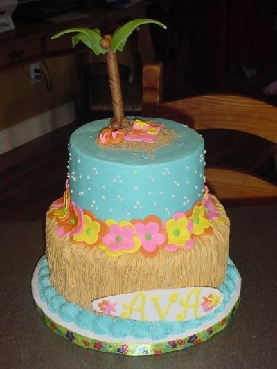 Hawaiian Luau Birthday Cake