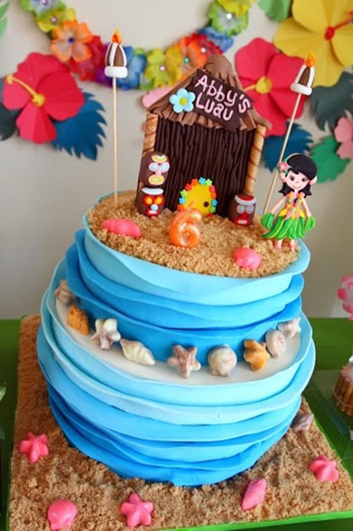 Hawaiian Luau Party Cakes Ideas