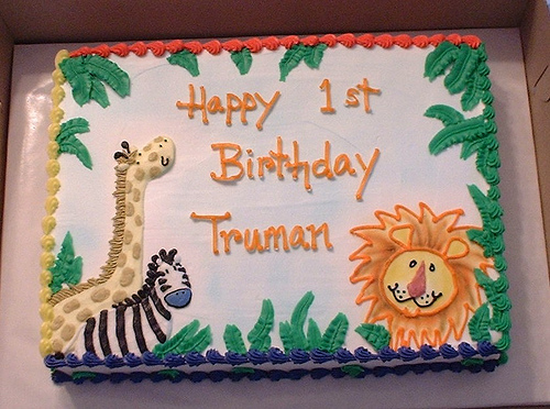 Jungle Animal Birthday Sheet Cakes