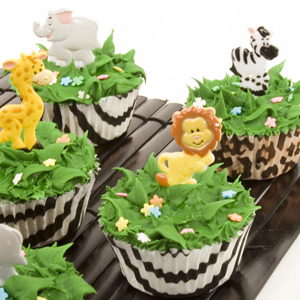 Jungle Animal Cupcakes