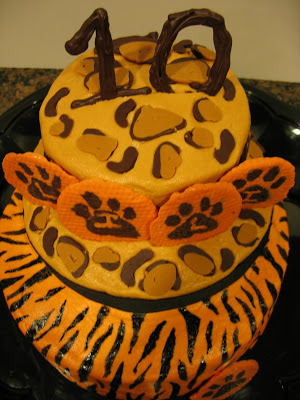 Leopard Print Birthday Cake