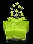 Lime Green and Black Birthday Cake