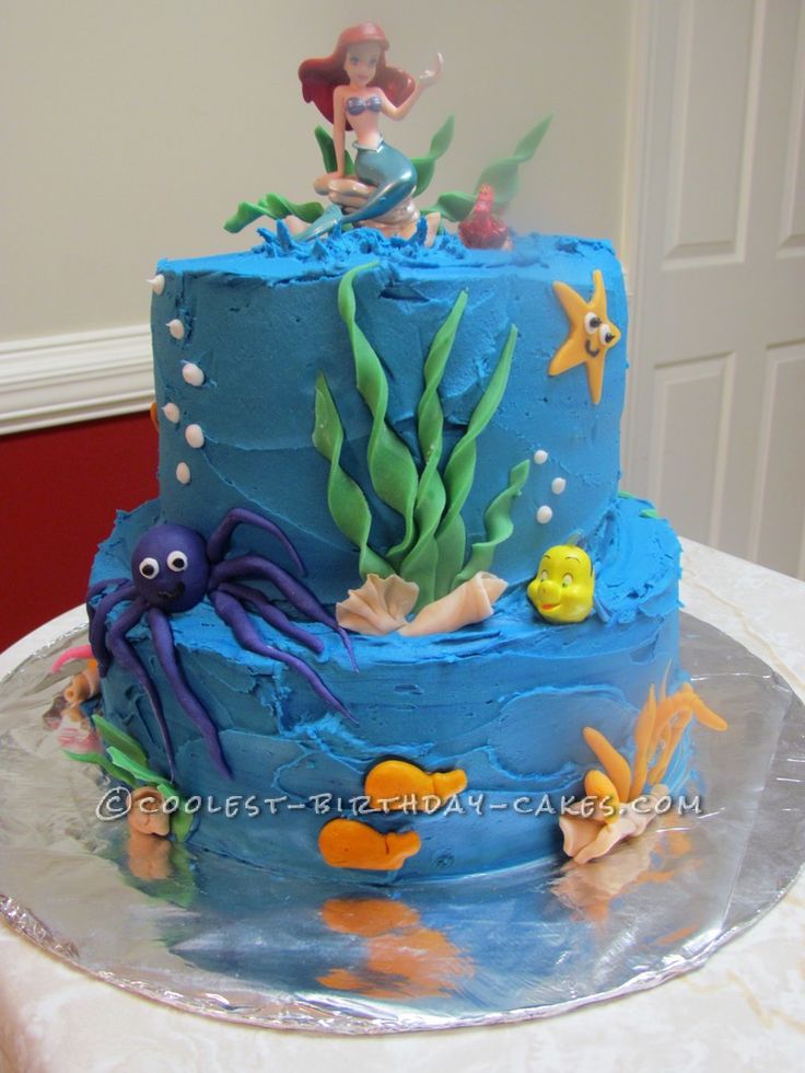 Little Mermaid Birthday Cake Idea