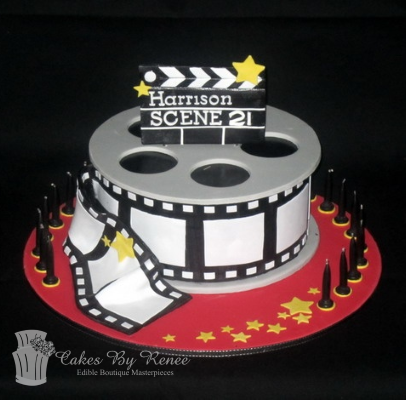 Movie Night Birthday Cake