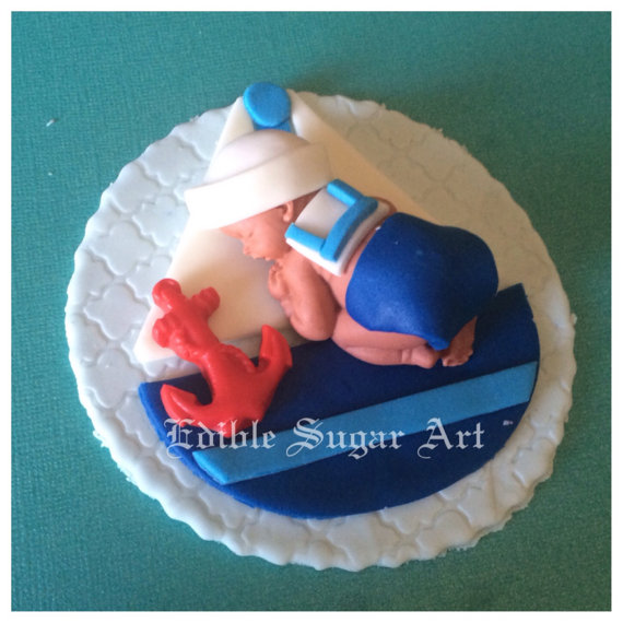 Nautical Baby Shower Cake Topper