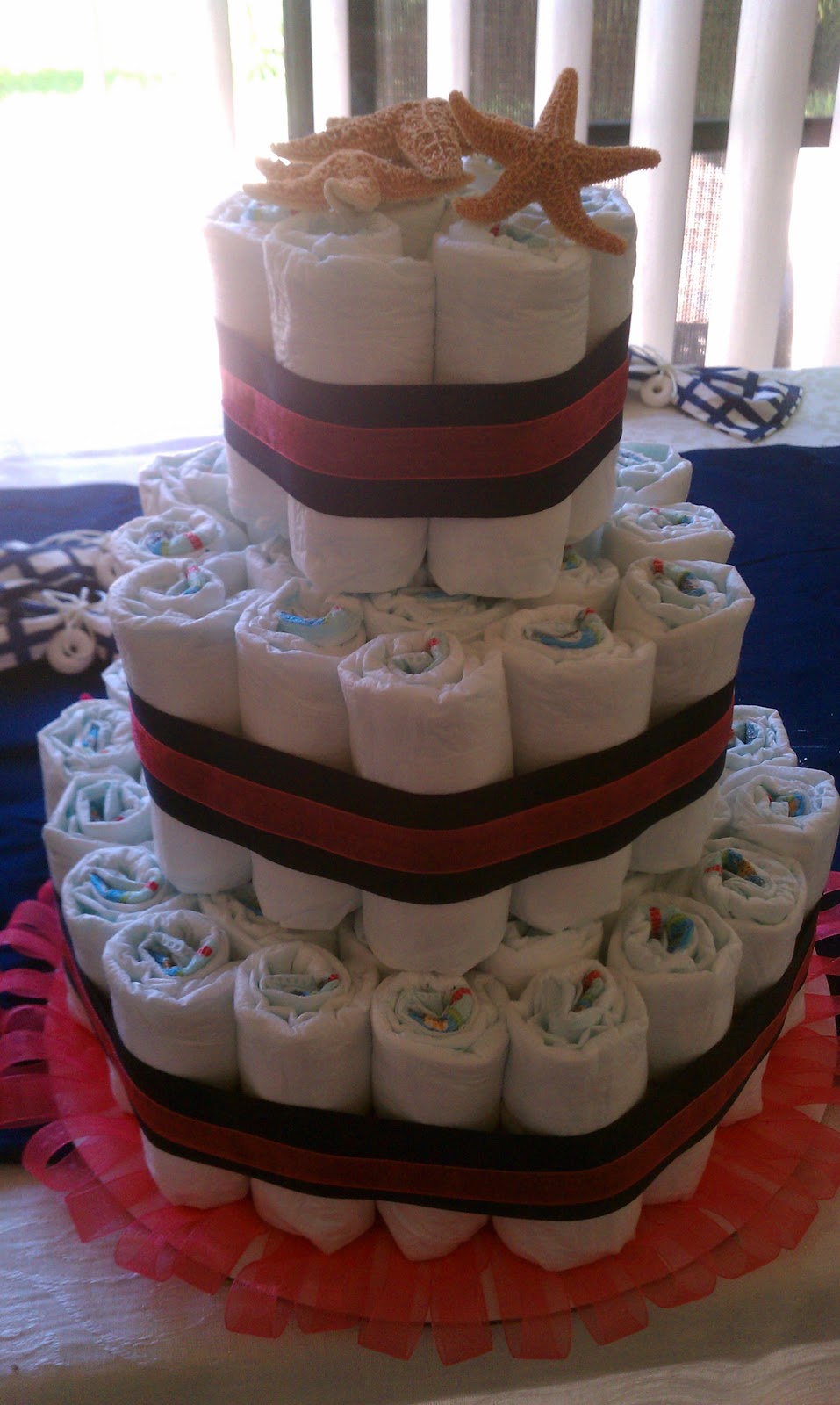 Nautical Baby Shower Diaper Cake