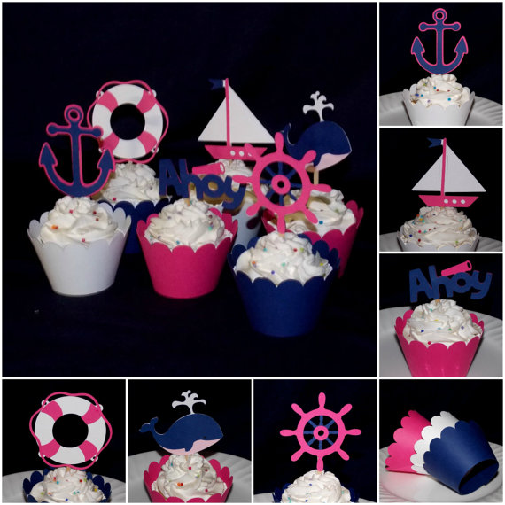 Nautical Cupcake Toppers