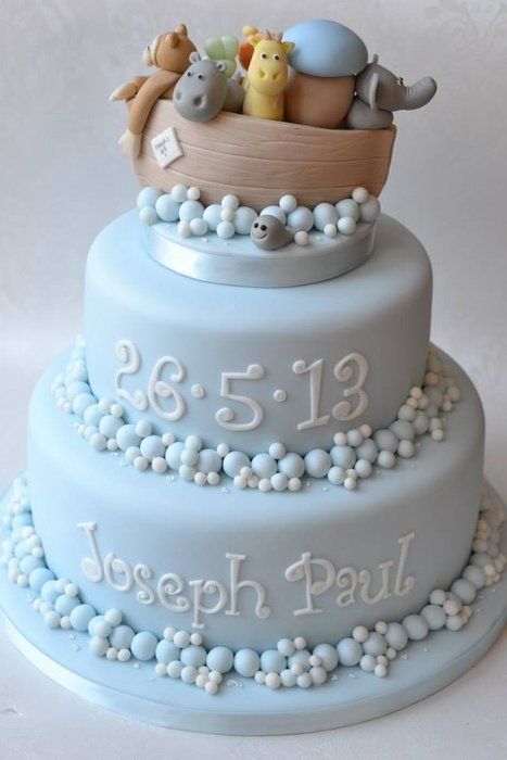 Noah's Ark Christening Cake