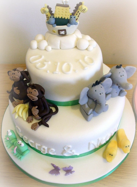 Noah's Ark Christening Cake