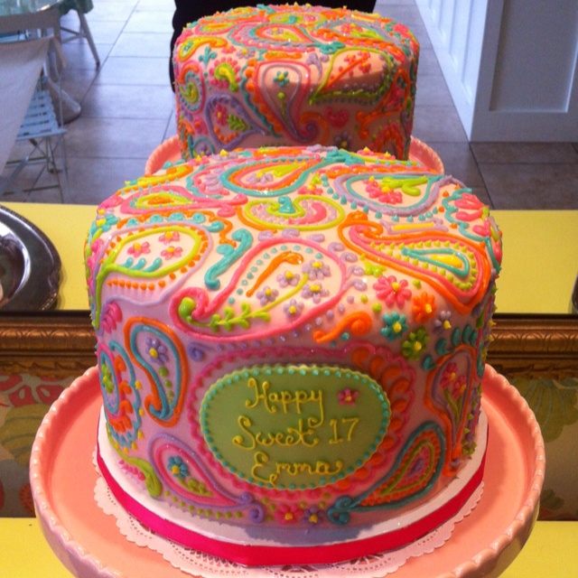 Paisley Birthday Cake